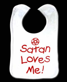 Satan Loves me baby Bib