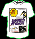 she devils on wheels white tshirt